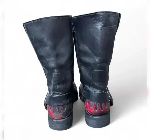 Mens Harley Davidson boots Slayton D93141 leather black oil resisting - Picture 3 of 10